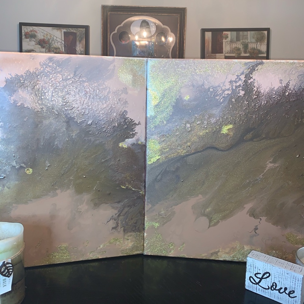 Pour Painting Desert Gold